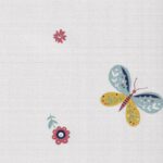 ورق جدران كوري تشكيلة ورود مع فراشات احمر واصفر