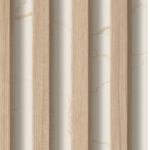 ورق جدران كوري ابيض مقلم بني