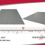 بديل خشب ساده رصاصي فاتح مقلم ابيض