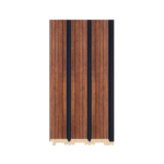 بديل خشب مضلع بني غامق فواصل اسود