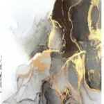 بديل رخام ريزن ابيض بعروق ذهبي ورمادي