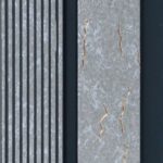 بديل خشب مضلع صيني رمادي فواصل اسود