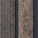 بديل خشب مضلع صيني بني فواصل اسود