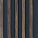 بديل خشب مضلع صيني بني غامق فواصل اسود