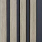 بديل خشب مضلع صيني بني فاتح فواصل اسود