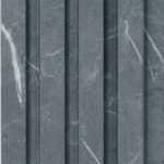 بديل خشب مضلع صيني رمادي غامق رخامي