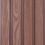 بديل خشب جدران خارجي مضلع بني غامق