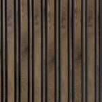 بديل خشب مضلع صيني بني فواصل اسود