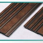 بديل خشب مضلع صيني بني فواصل فضي