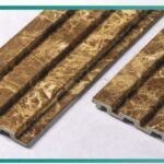 بديل خشب مضلع صيني بني رخامي