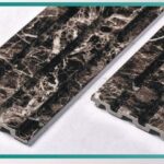 بديل خشب مضلع صيني بني رخامي