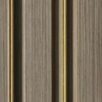 بديل خشب مضلع صيني بني فواصل ذهبي