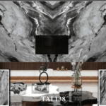 بديل رخام ( اوبن بوك 3d ) رمادي بعروق اسود