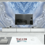 بديل رخام ( اوبن بوك 3d ) سماوي بعروق رمادي