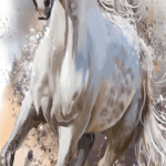 بديل رخام طباعه خيل خلفية رمادي