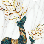 بديل رخام طباعه رمادي خلفيه غزلان