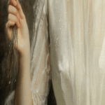 بديل رخام طباعه سيدة قوطية باللون البيج