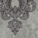 ورق جدران كوري رمادي مع بنفسجي خفيف منقوش