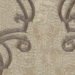 ورق جدران كوري بني غامق منقوش مع بني فاتح