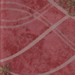 ورق جدران كوري احمر مع رمادي منقوش