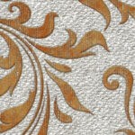 ورق جدران كوري بني منقوش مع رمادي