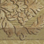 ورق جدران كوري بني منقوش وبيج منقوش