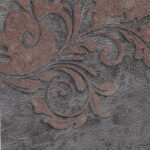 ورق جدران كوري رمادي غامق مع بني غامق منقوش