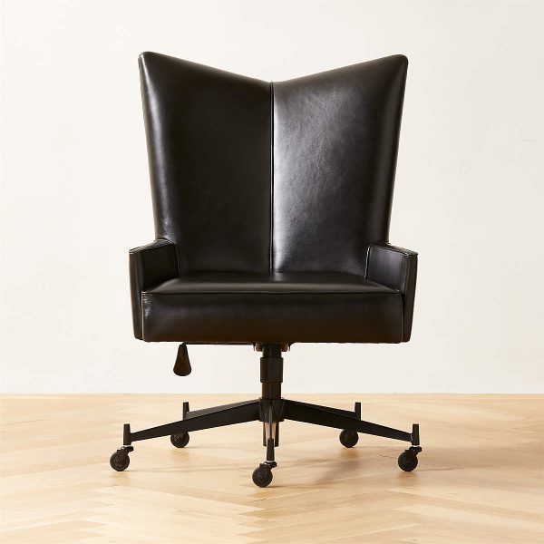 bowtie-black-leather-office-chair-model-3002
